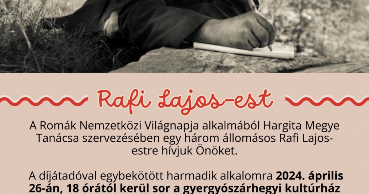 Rafi Lajos-est Gyergyószárhegyen